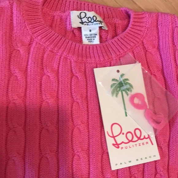 Lilly Pulitzer classic cable sweater - Picture 2 of 6
